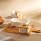 Набор для подачи блюд SL Home «Тренто», на подставке, 4 предмета: 3 ёмкости 500/250 мл, подставка, фарфор, белый - Фото 7