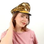 Карнавальная шляпа «Фуражка» с пайетками, р. 56–58 - фото 12090326