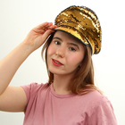 Карнавальная шляпа «Фуражка» с пайетками, р. 56–58 - Фото 2