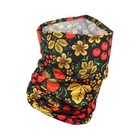 Бафф туристический «Хохлома» для защиты от ветра и пыли, чёрный - Фото 1