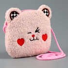 Мягкая сумка "Мишка". цвет нежно розовый - фото 9376529