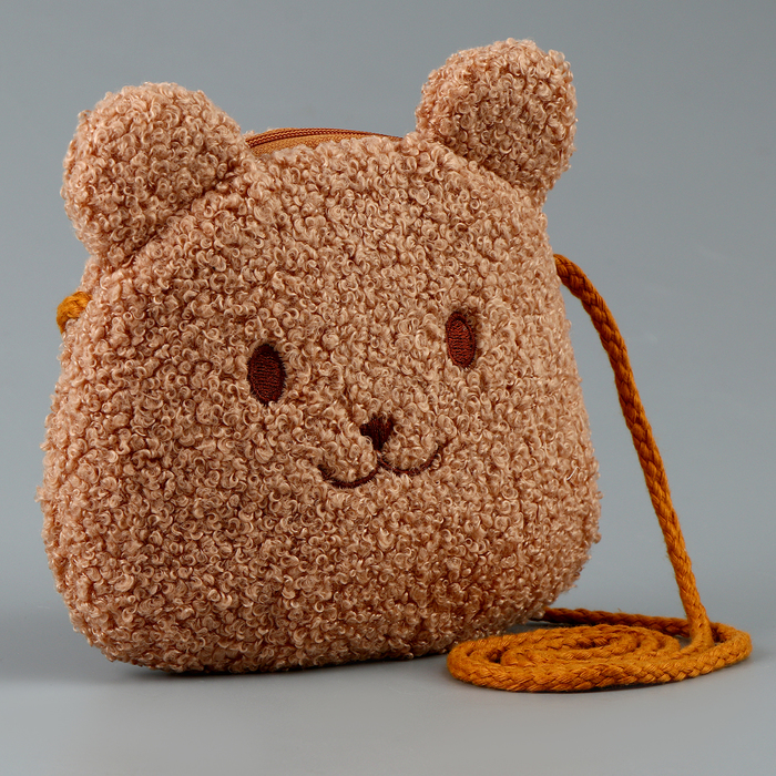 Мягкая сумка "Мишка". цвет коричневый