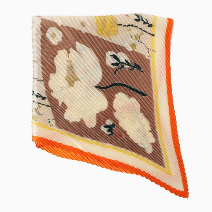 Плиссированный женский платок MINAKU, 70*70, цв.оранжевый