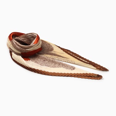 Платок женский плиссированный MINAKU, размер 70×70 см, бежевый