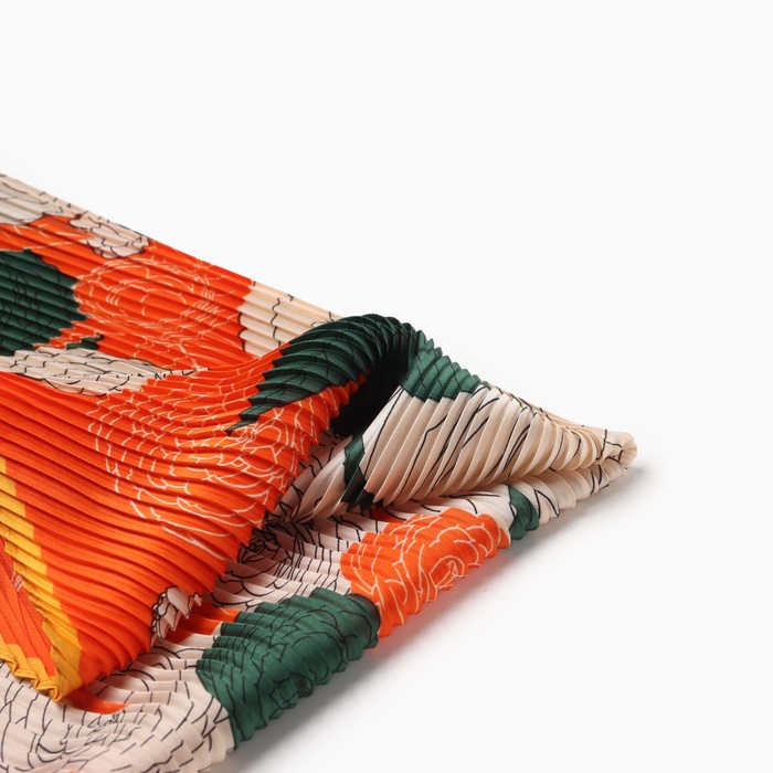 Плиссированный женский платок MINAKU, 70*70, цв.оранжевый