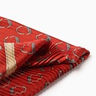 Плиссированный женский платок MINAKU, 70*70, цв.красный - Фото 2