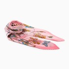 Плиссированный женский платок MINAKU, 70*70, цв.розовый - фото 3338236