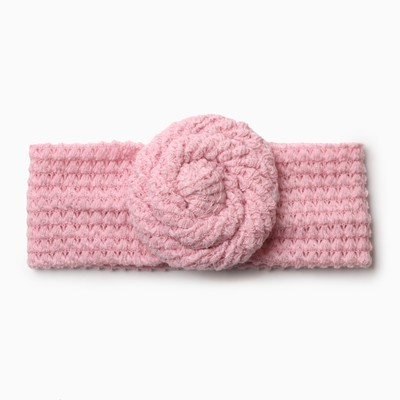 Повязка на голову для девочки «Крошка Я. Бантик», размер 46-48, розовая