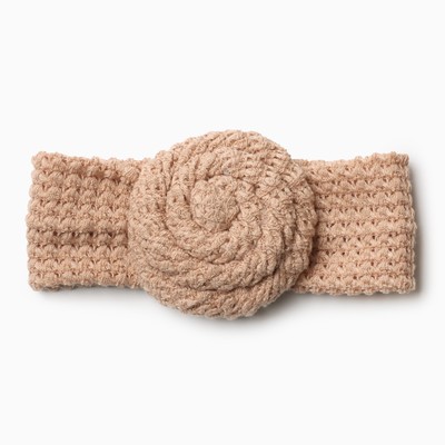 Повязка на голову для девочки «Крошка Я. Бантик», размер 46-48, бежевая