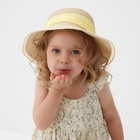 Шляпа для девочки "Принцесса" MINAKU, р-р 52, цв.бежевый - фото 307134064