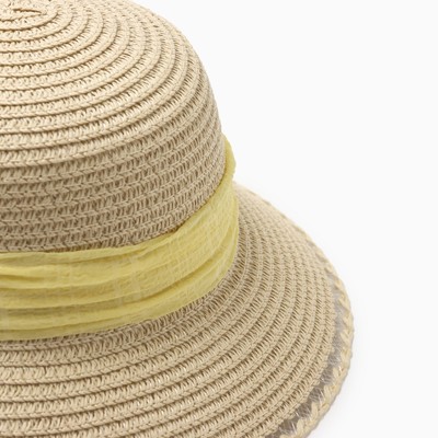 Шляпа для девочки MINAKU «Принцесса», бежевая, размер 52