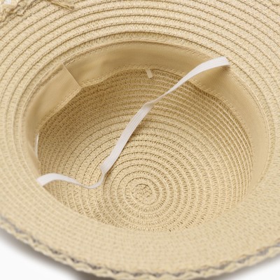 Шляпа для девочки MINAKU «Принцесса», бежевая, размер 52