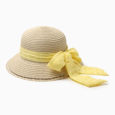 Шляпа для девочки MINAKU «Принцесса», бежевая, размер 52