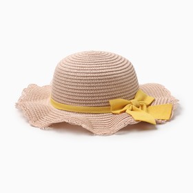 Шляпа для девочки с бантом MINAKU, р-р 52, цв.розовый