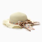 Шляпа для девочки "Милашка" MINAKU, р-р 52, цв.молочный - фото 306366309