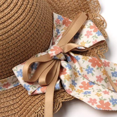 Шляпа для девочки MINAKU «Милашка», светло-коричневая, размер 52 (3-5 лет)