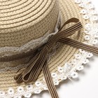 Шляпа для девочки MINAKU «Леди», размер 52, бежевая 10120803