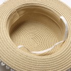 Шляпа для девочки MINAKU «Леди», размер 52, бежевая 10120803