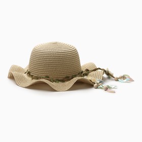 Шляпа для девочки "Лианна" MINAKU, р-р 52, цв.бежевый