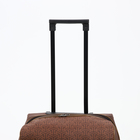 Чемодан на молнии, дорожная сумка, набор 2 в 1, цвет коричневый - Фото 4