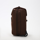 Чемодан на молнии, дорожная сумка, набор 2 в 1, цвет коричневый - Фото 6