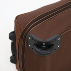 Чемодан на молнии, дорожная сумка, набор 2 в 1, цвет коричневый - Фото 8
