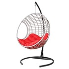 Подвесное кресло FLATA, красная подушка, Чаша: 120 х 120 х 75 см; стойка: 186 х 108 см - фото 298824320