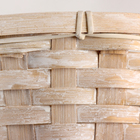 Кашпо плетеное, D25хH10см, белый, бамбук - Фото 4