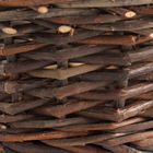 Кашпо плетеное, D23xH9см, коричневый, ива - Фото 4