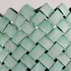Кашпо плетеное, D14хН11,5см, зеленый - Фото 3