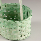 Корзина плетеная, 21х15х10хH38см, зеленый, бамбук - фото 9620622