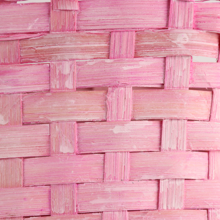 Корзина плетеная, 21х15х10хH38см, розовый, бамбук