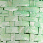 Корзина плетеная, D13х9хH30см, зеленый, бамбук - фото 9620636