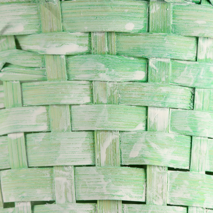 Корзина плетеная, D13х9хH30см, зеленый, бамбук