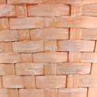 Корзина плетеная, D13х9хH30см, персиковый, бамбук - Фото 4