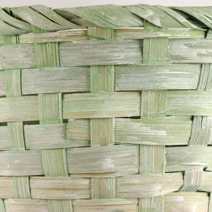 Корзина плетеная, D15х9хH31см, зеленый, бамбук