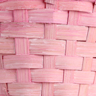 Корзина плетеная, D15х9хH31см, розовый, бамбук - фото 9620652