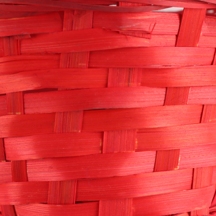 Корзина плетеная, D16х10хH32см, красный, бамбук