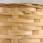 Корзина плетеная, D16х10хH32см, натуральный, бамбук - Фото 4