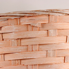 Корзина плетеная, D16х10хH32см, персиковый, бамбук - фото 23825272