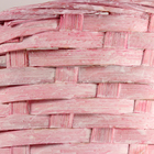 Корзина плетеная, D16х10хH32см, розовый, бамбук - фото 9620679