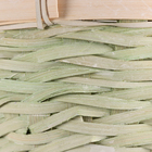 Корзина плетеная, D17x10,5хH33см, зеленый, бамбук - фото 9620687