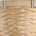 Корзина плетеная, D17x10,5хH33см, натуральный, бамбук - Фото 4