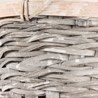 Корзина плетеная, D17x10,5хH33см, серый, бамбук - Фото 4