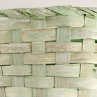 Корзина плетеная, D20х10хH33см, зеленый, бамбук - фото 9620703