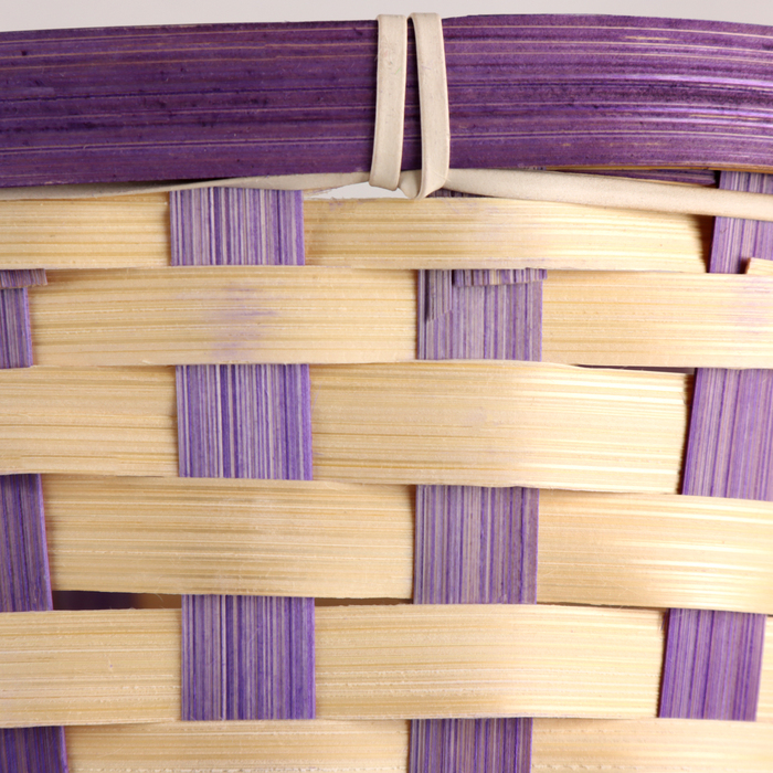 Корзина плетеная, D21хH24 см, фиолетовый, бамбук