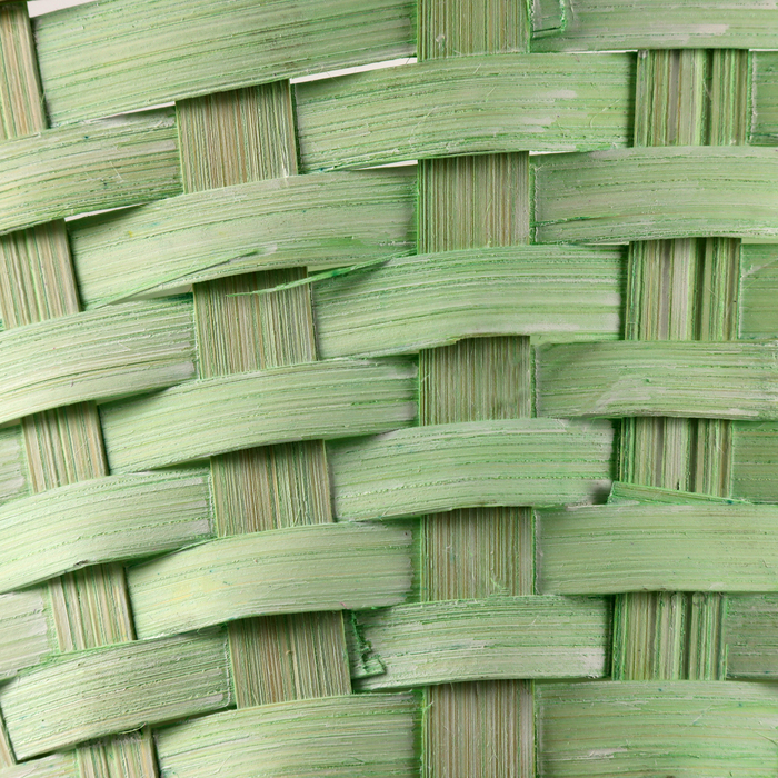 Корзина плетеная, D28х15хH31,5см, зеленый, бамбук