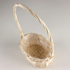 Корзина плетеная, 20x15x11xH40 см, белый, ива - фото 23825335