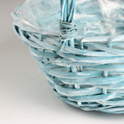 Корзина плетеная, 32x13xH36 см, зеленый, ива 10359802