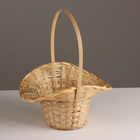 Корзина плетеная "Шляпа", D15x14/10xH33см, натуральный, бамбук - фото 12162344